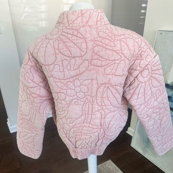 Anthropologie Relaxed Quilted Jacket Floral Cozy Evenings M - Picture 8 of 11